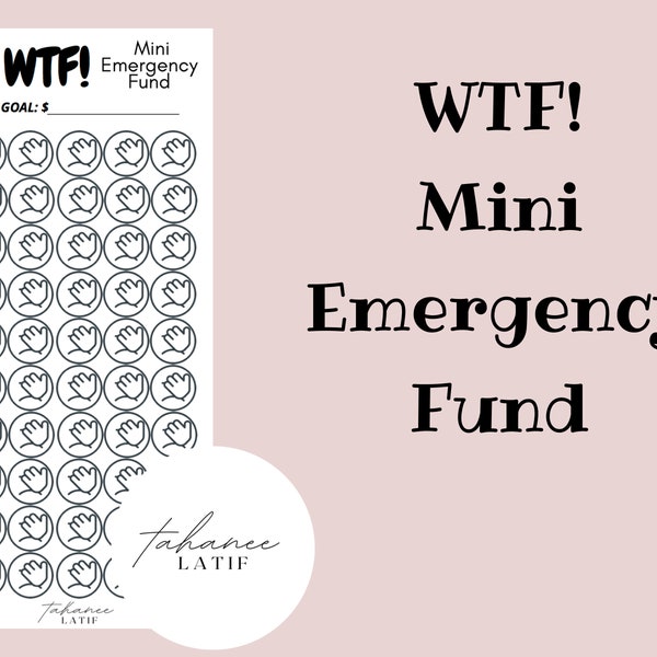 Mini Emergency Fund Tracker | Printable Instant Download | Mini Savings Challenge Tracker | Progress Tracker | Savings Goal