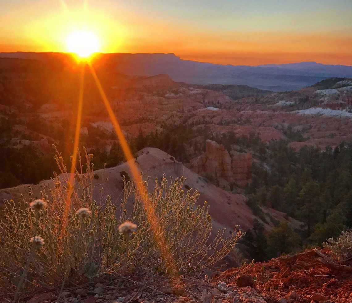 Sun Rise Utah Sun Rise Over Bryce Canyon, Utah National Parks, Desert Landscape, Art ...