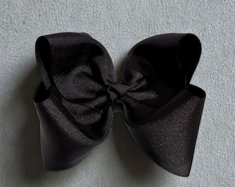 Large Solid Black Hair Bow For Toddlers Halloween Party Hair Accessory Back To School Outfit Little Girls Formal Outfit Hair Bow Funeral Bow