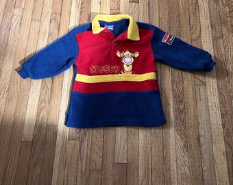 Sudadera vintage de forro polar de Winnie the Pooh talla 3T con Tigger