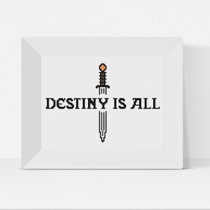Destiny Is All Cross Stitch Pattern, Last Kingdom Embroidery Design, Digital PDF Download