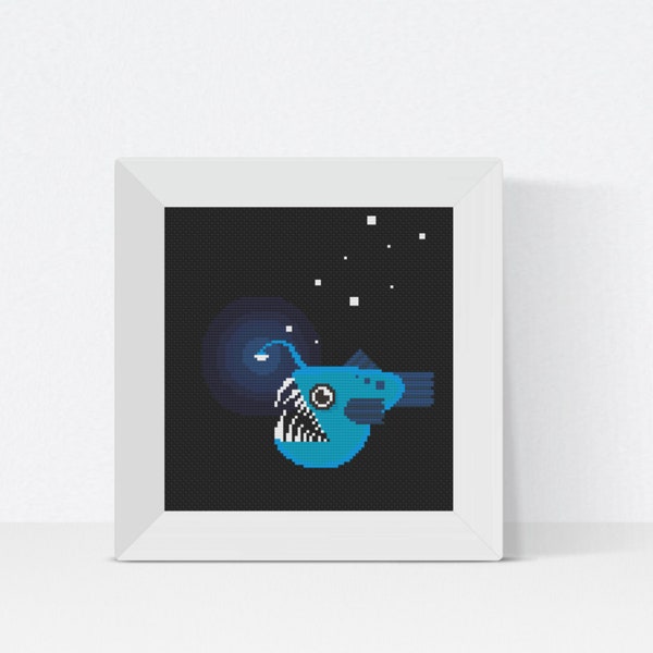 Underwater Wonders: Deep Sea Fish Cross Stitch - PDF Download