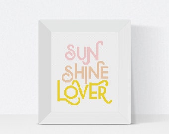 Radiate Positivity: Sunshine Quote Cross Stitch - PDF Download