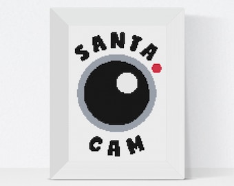 Esilarante schema punto croce con Babbo Natale - Download immediato del PDF