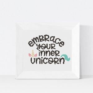 Unicorn Cross Stitch Pattern – Beginner DIY Embroidery (PDF)