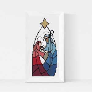 Christmas Nativity Scene Cross Stitch - Christmas Cross Stitch Pattern, PDF Holiday Embroidery Guide