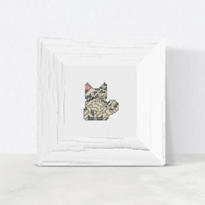 Mini Cat Cross Stitch Pattern – Cute and Easy Beginner-Friendly Design, Instant PDF Download for DIY Stitching and Cat Lovers