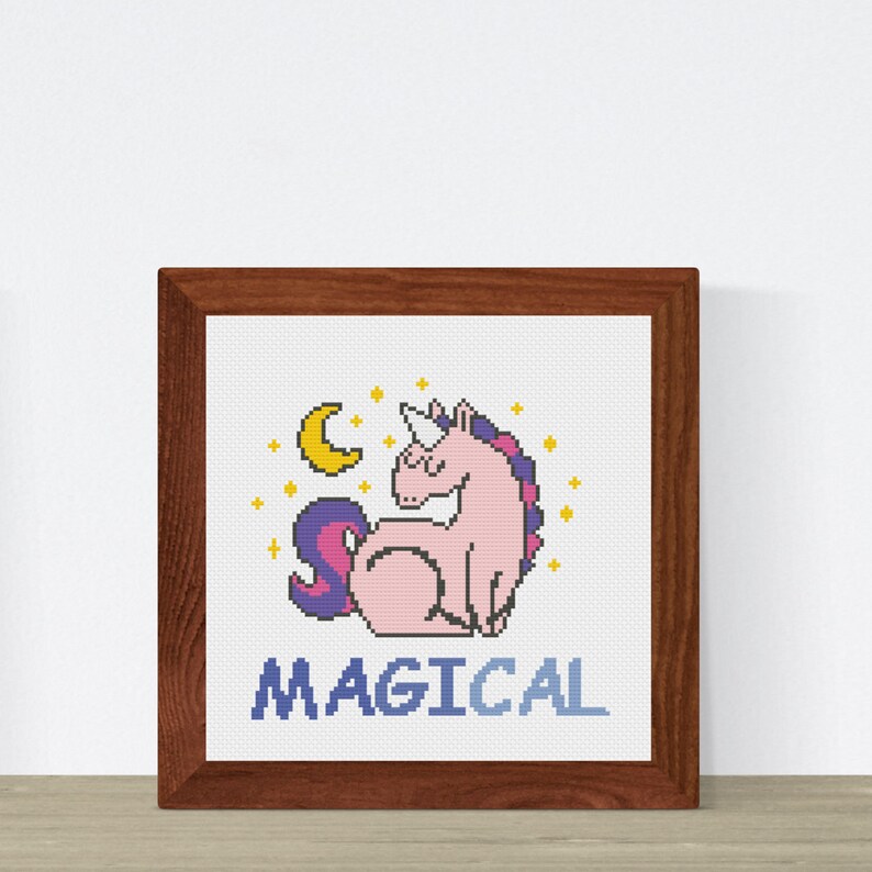 Unicorn Cross Stitch Cross Stitch Pattern Magic Cross Etsy