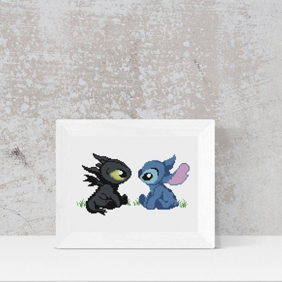 Lilo and Stitch Cross Stitch Pattern Lilo and stitch pillow | Etsy