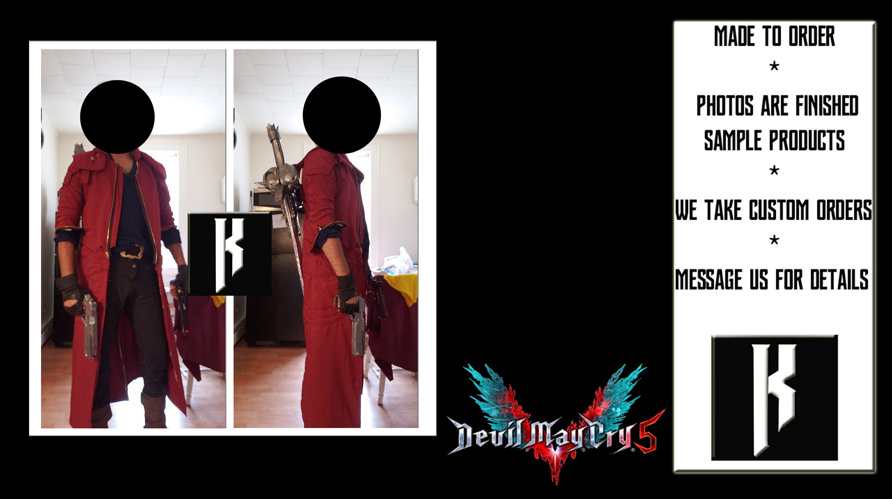 Devil May Cry 5 Dante Leather Coat : Made To Measure Custom Jeans