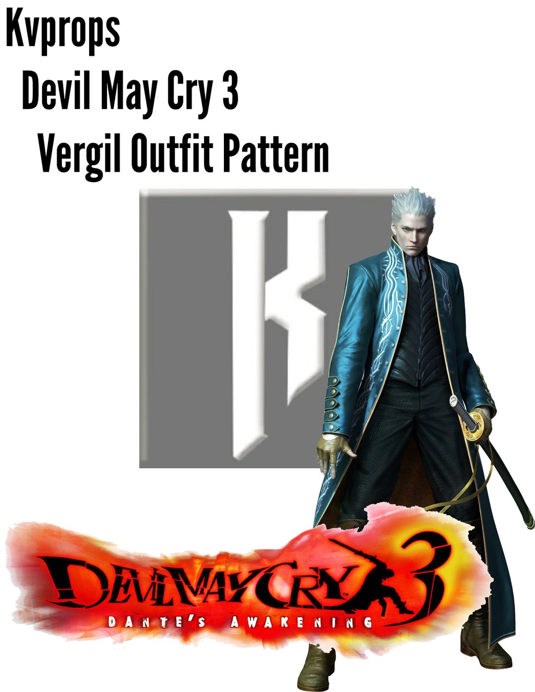 Vergil Black Suit Concept Art - Devil May Cry 3: Dante's Awakening Art  Gallery