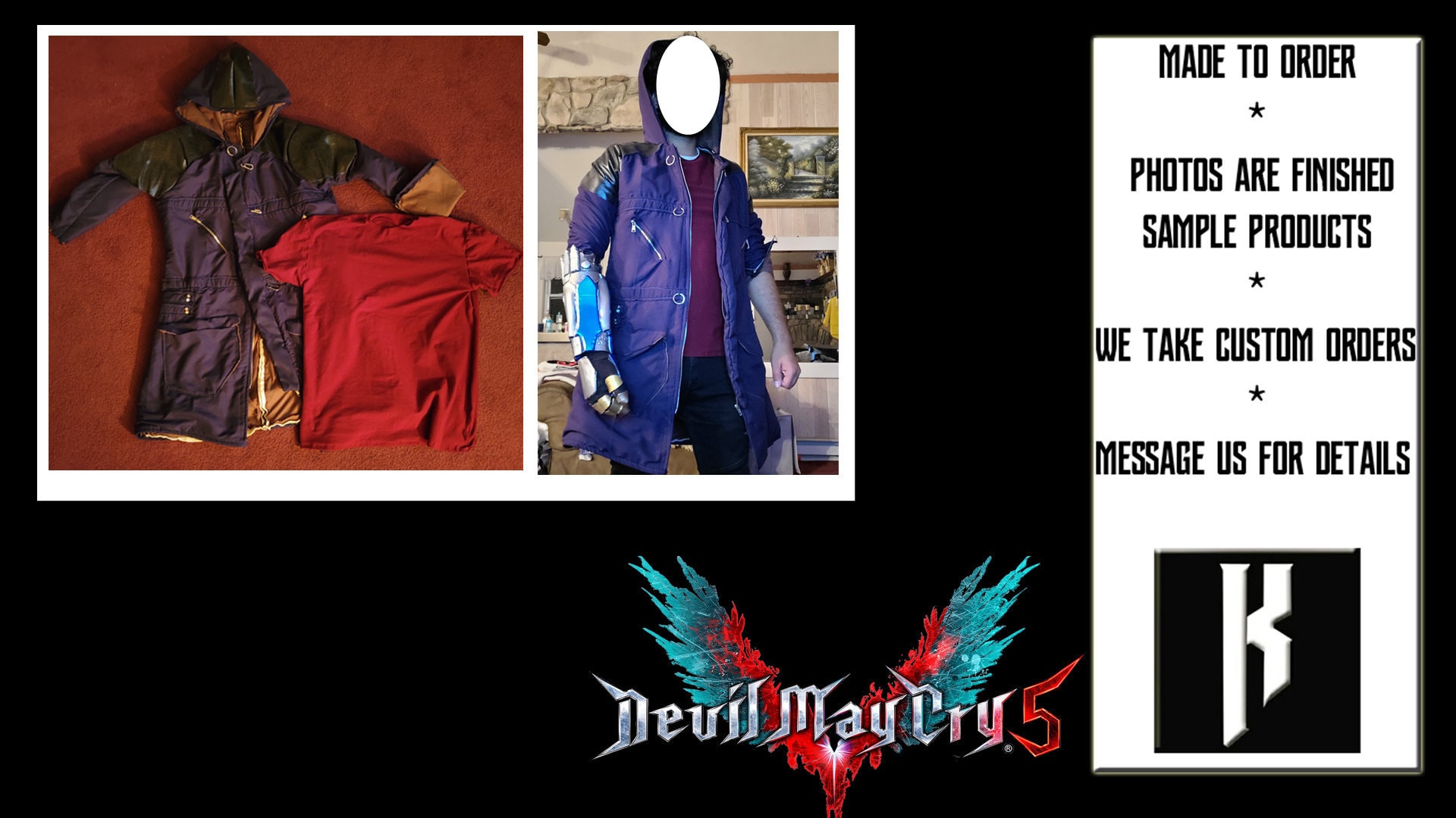 Devil May Cry 4 Nero Outfit Uniform Cosplay Costume{Free shipping