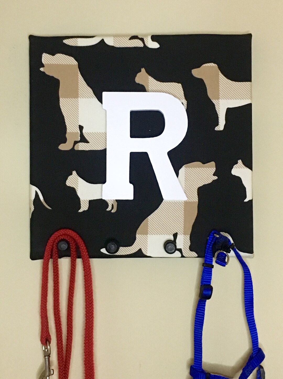 Dog Leash Organizer Holder Personalized Wall Decor 10 X Etsy UK