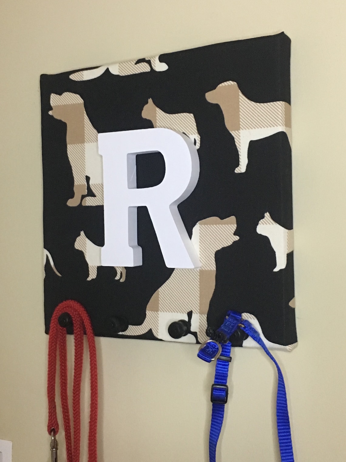 Dog Leash Organizer Holder Personalized Wall Decor 10 X Etsy UK