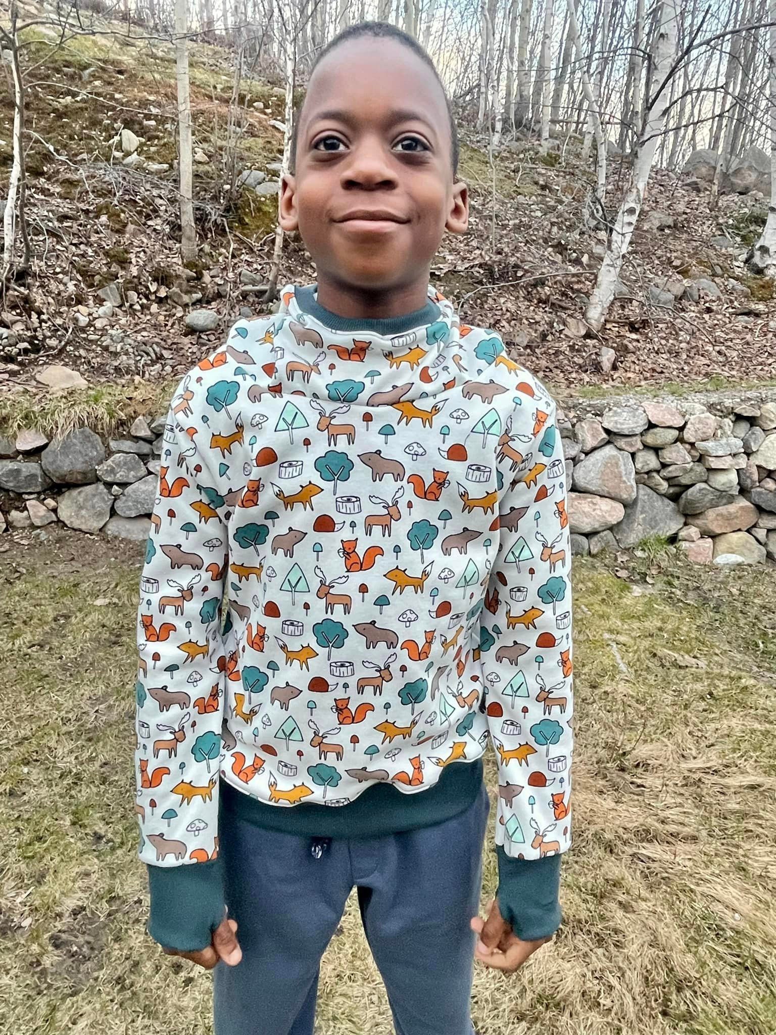 Sun Hoodie With Thumbhole Cuffs and Vent Hole PDF Sewing Pattern