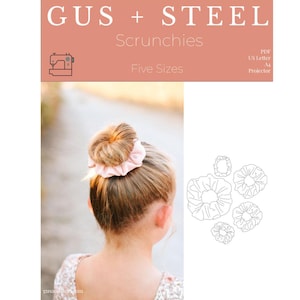 Scrunchie Easy paardenstaart haarhouder PDF naaipatroon - patroon #141