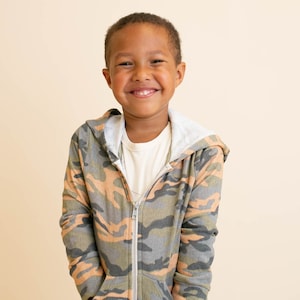 Kids Zip-Up Hoodie with Kangaroo Pocket PDF Sewing Pattern - Pattern #107 image 4