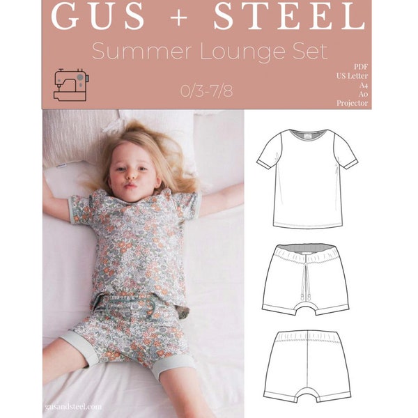 Summer Lounge Set Pajama PDF Sewing Pattern - Pattern #112