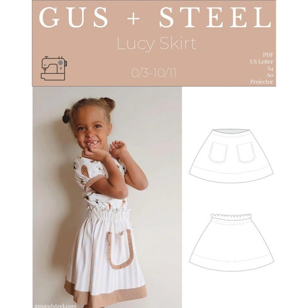 Lucy Paperbag Waist Skirt PDF Sewing Pattern - Pattern #121