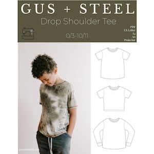 T-shirt con spalla scesa - Canotta con lunghezza regolare e corta Cartamodello PDF per cucire - Modello n. 127
