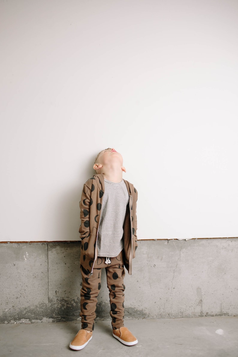 Kids Zip-Up Hoodie with Kangaroo Pocket PDF Sewing Pattern - Pattern #107 image 3