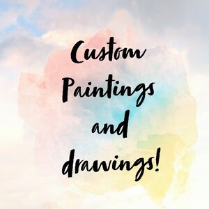 Custom paintings and drawings on paper