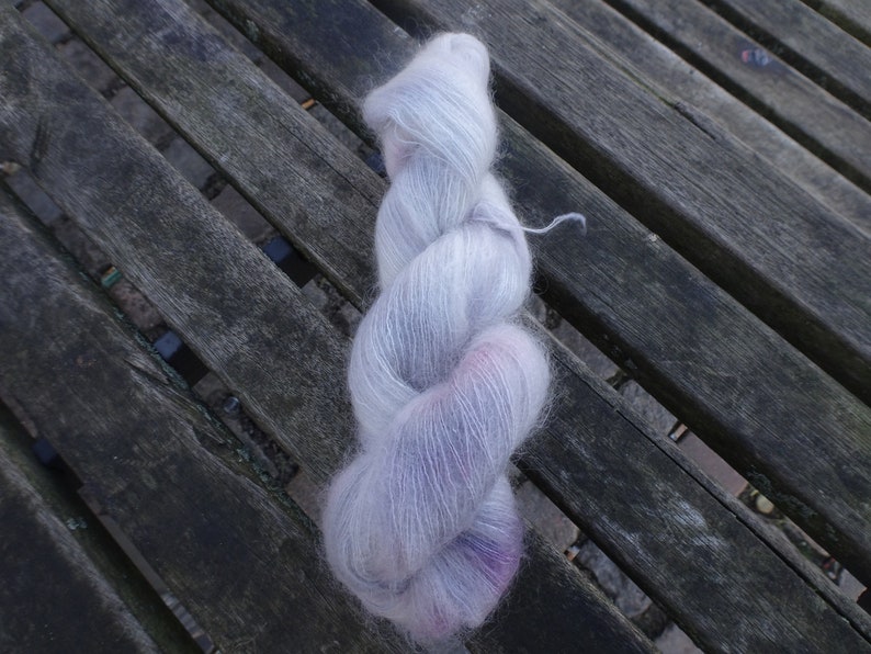 Lace Fingering KidMohairSilkPL002 50g Hand Dyed Yarn Fine Kid Mohair Silk