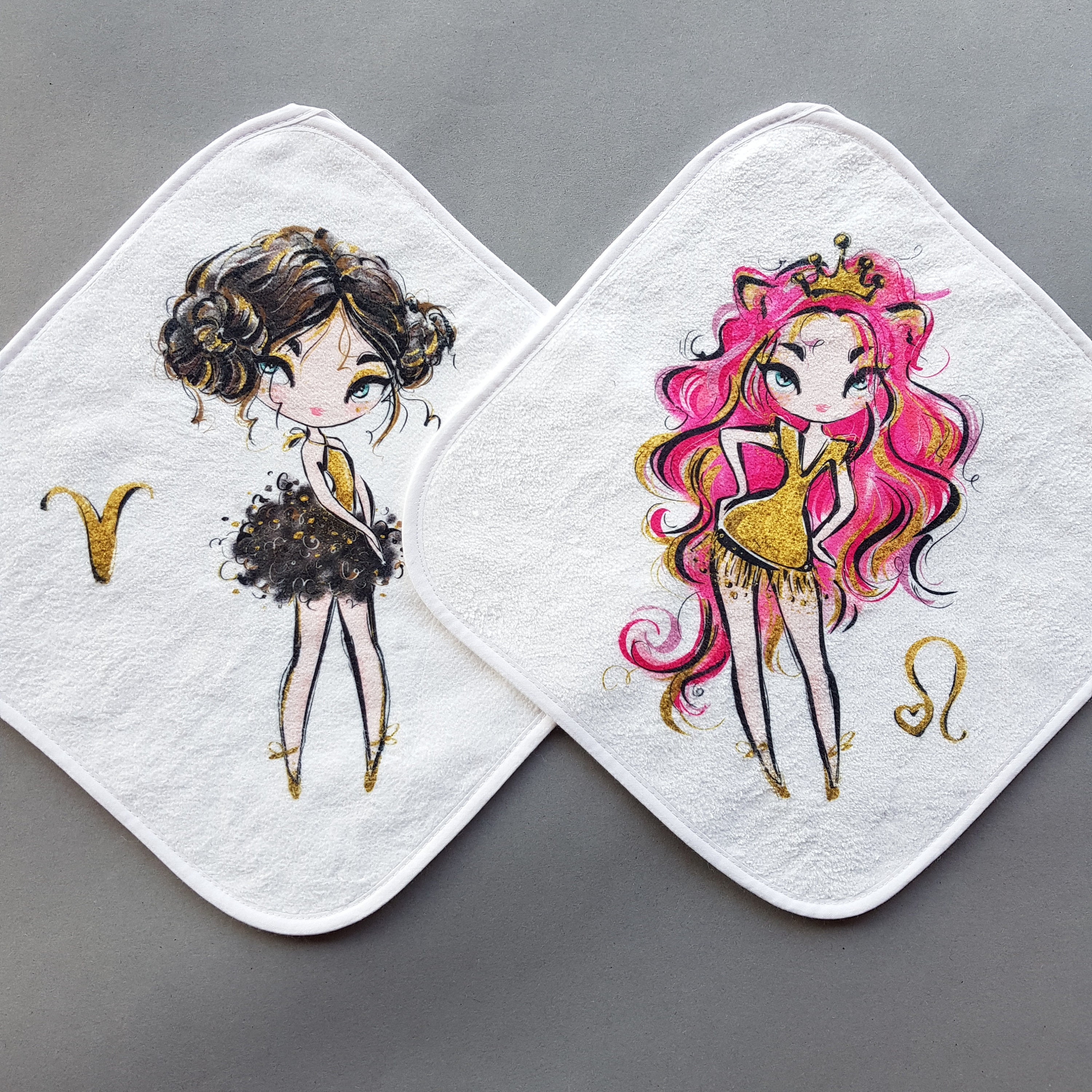 Set of 12 Zodiac towels 10 Unpaper towels Washable Etsy