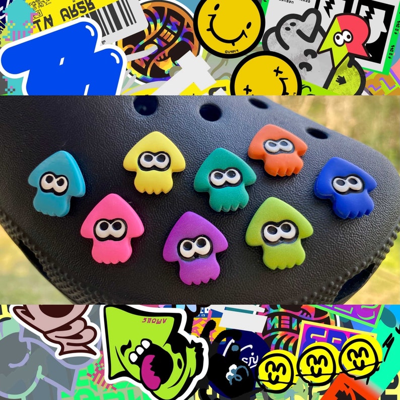 Splatoon Squid Inkling Shoe Clog Charm new Colors - Etsy