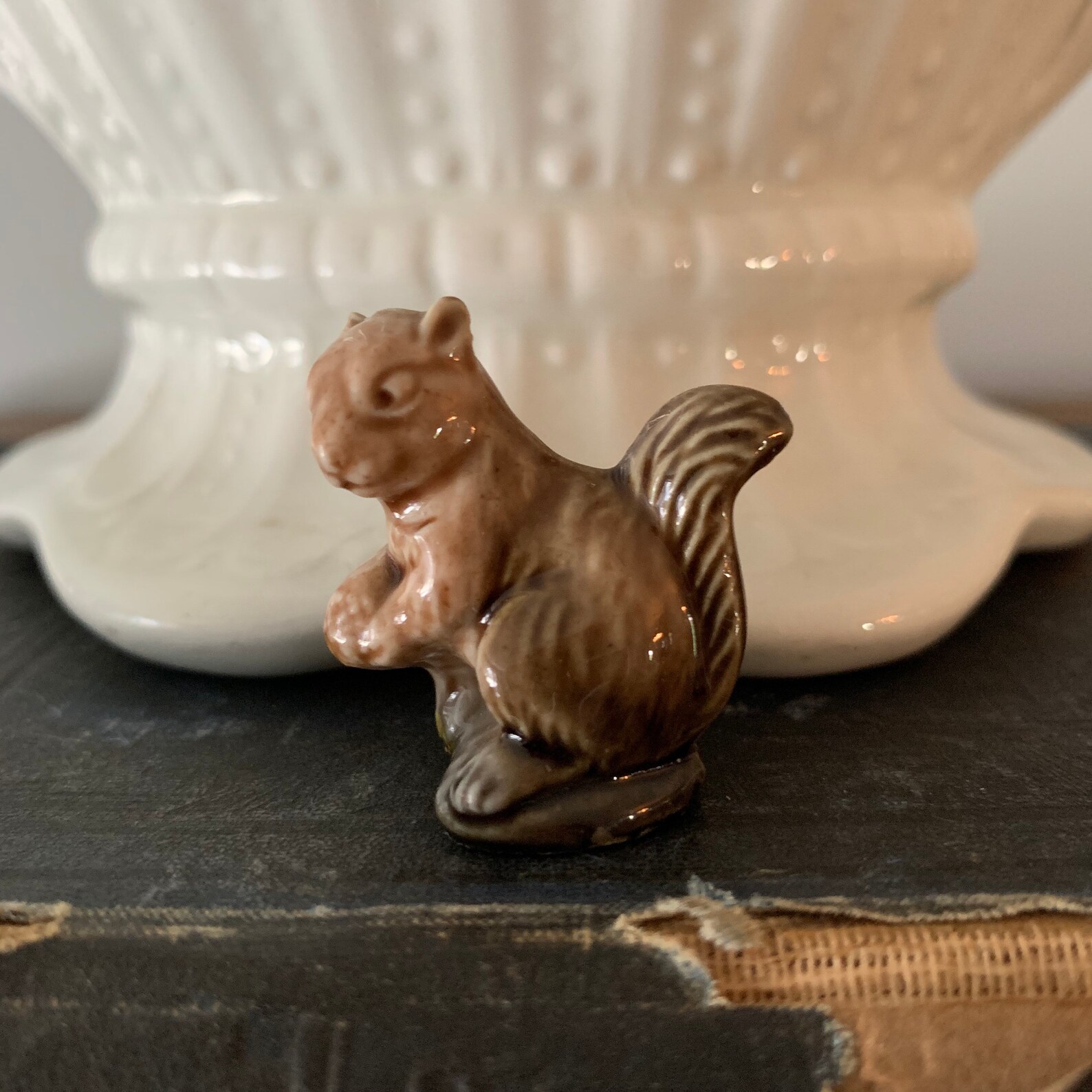 Vintage Wade England Whimsies Squirrel Red Rose Tea Figurine Etsy Canada