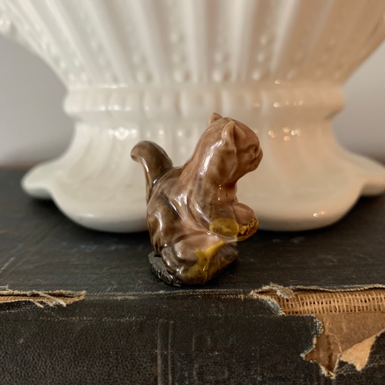 Vintage Wade England Whimsies Squirrel Red Rose Tea Figurine Etsy Canada