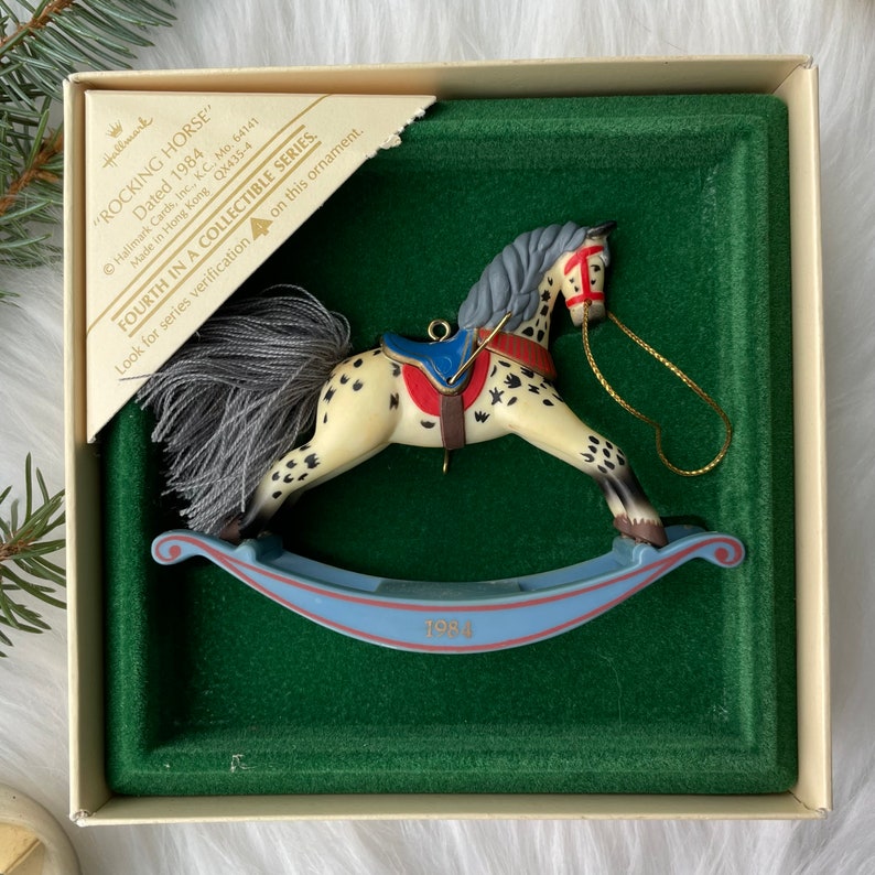 Vintage Hallmark Rocking Horse Ornament Handcrafted Etsy Canada