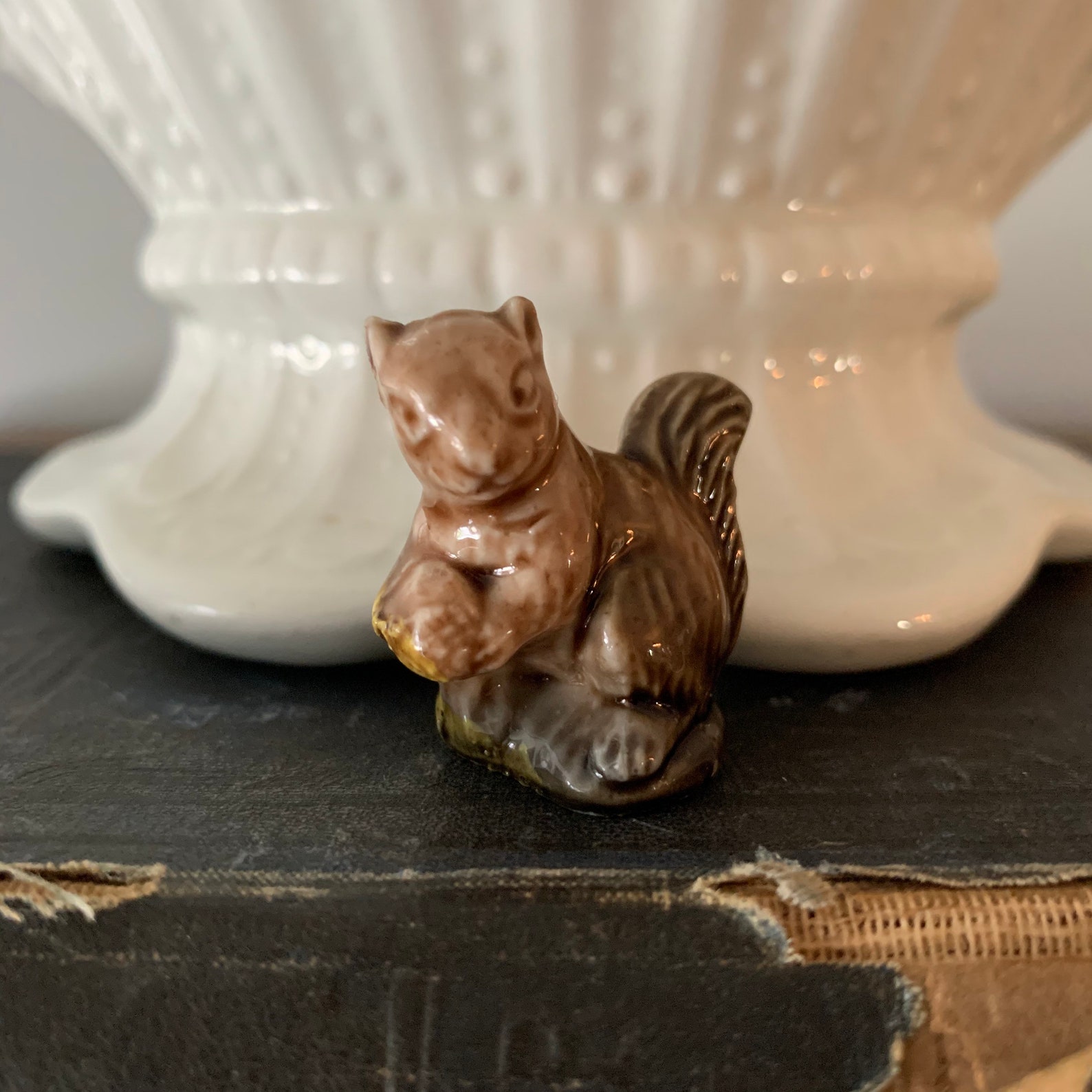 Vintage Wade England Whimsies Squirrel Red Rose Tea Figurine Etsy Canada