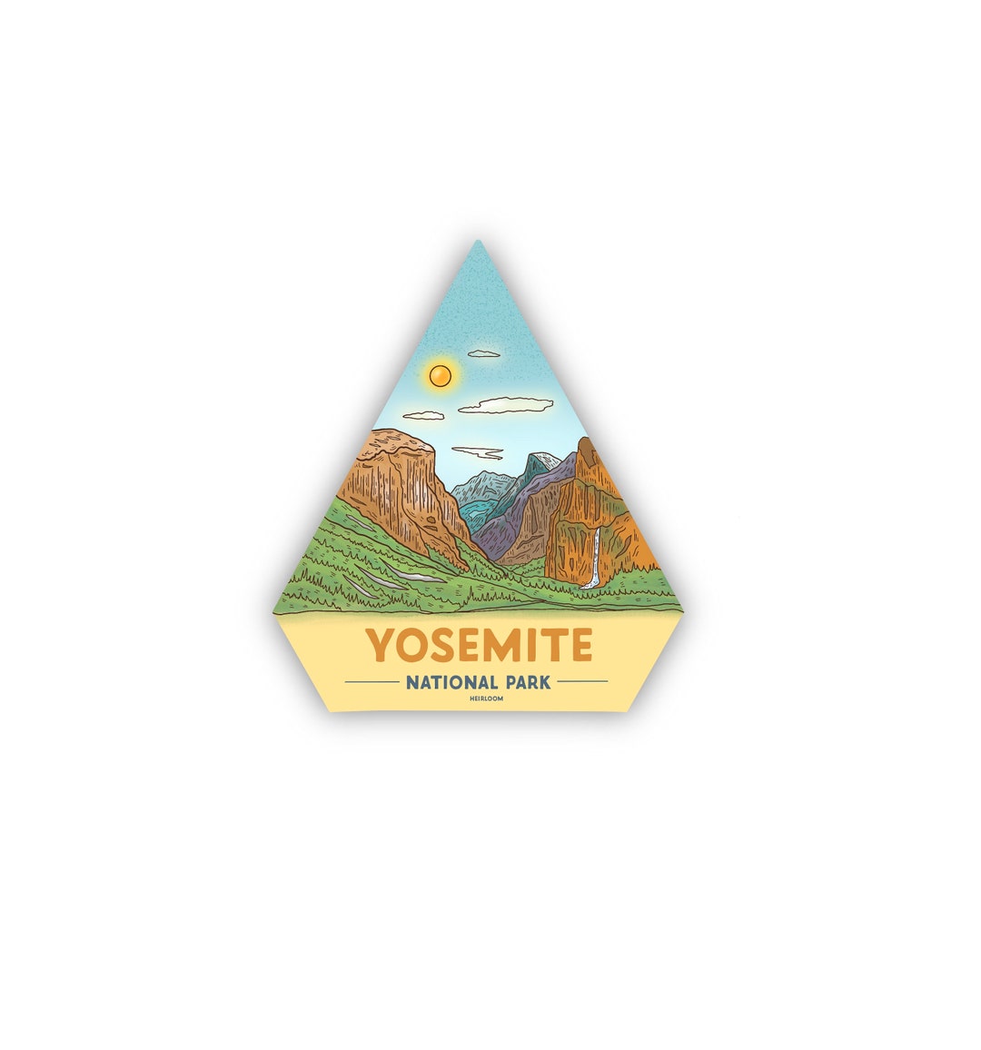 Yosemite Sticker. National Park Decal. Durable. 4 Sticker. Dishwasher