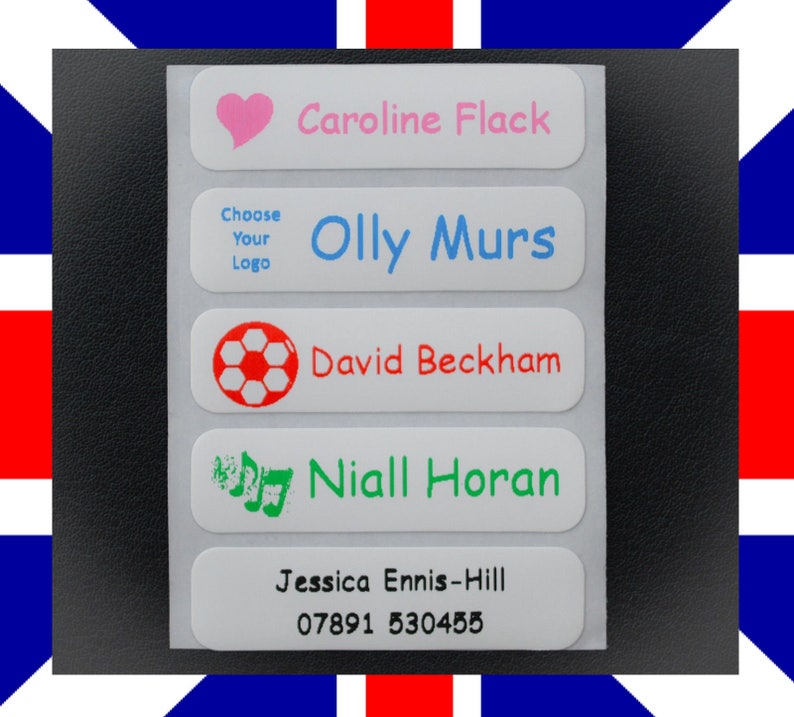 Personalised Iron on Name Labels School Uniform Clothing Etsy