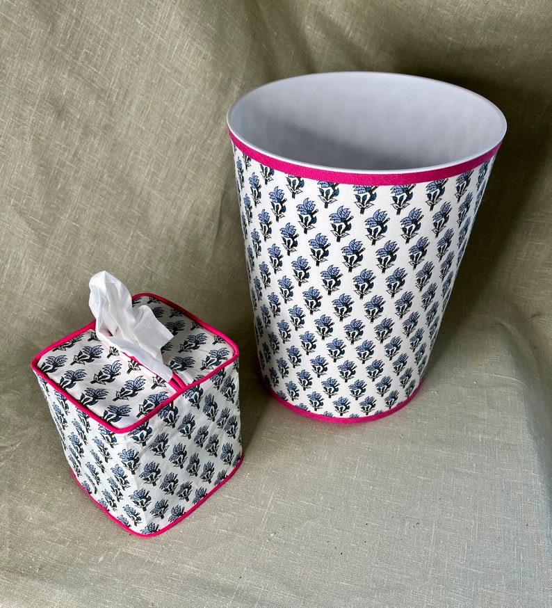 Matching Wastebasket & Tissue Box Cover Etsy