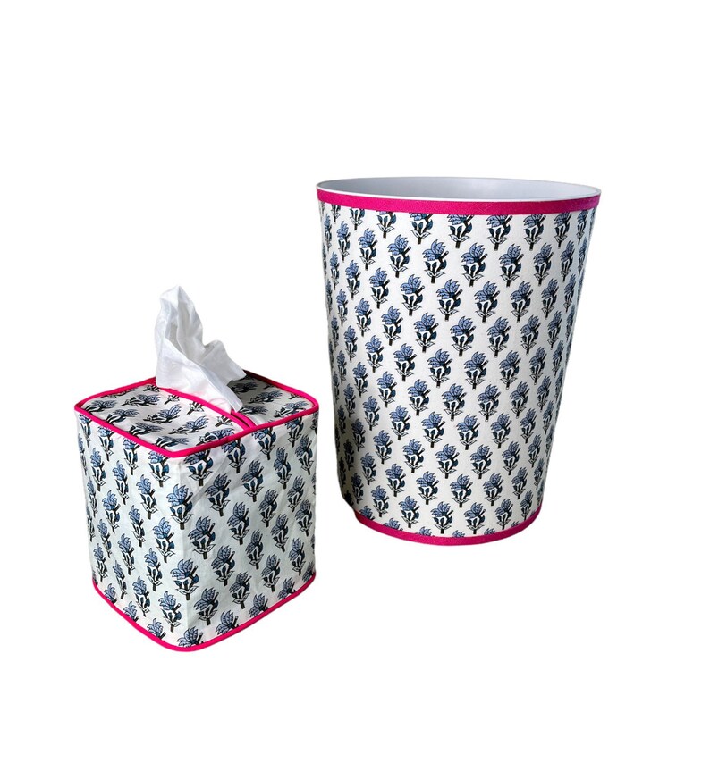 Matching Wastebasket & Tissue Box Cover Etsy