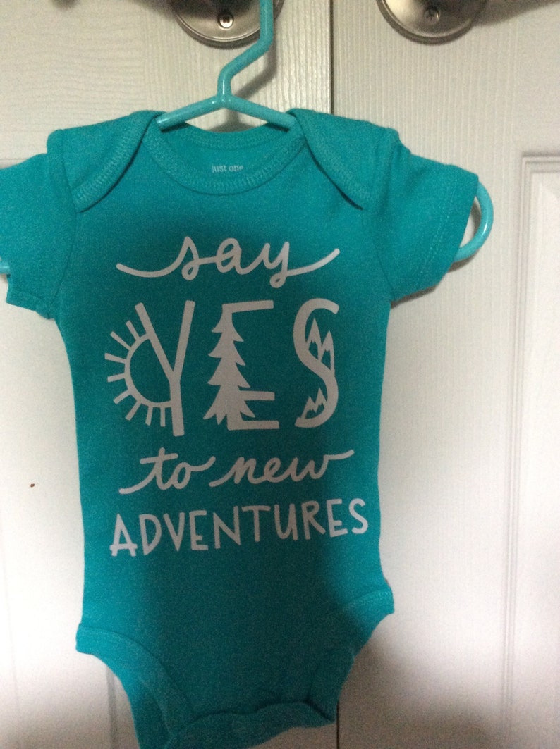 Baby Boy Onesie Baby Gift Baby Boy Clothes Baby Shower Gift Adventure Nursery Handmade Gift for Mom Kids Say Yes to Adventure Decor
