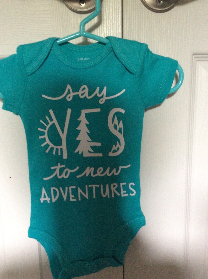 Baby Boy Onesie Baby Gift Baby Boy Clothes Baby Shower Gift Adventure Nursery Handmade Gift for Mom Kids Say Yes to Adventure Decor