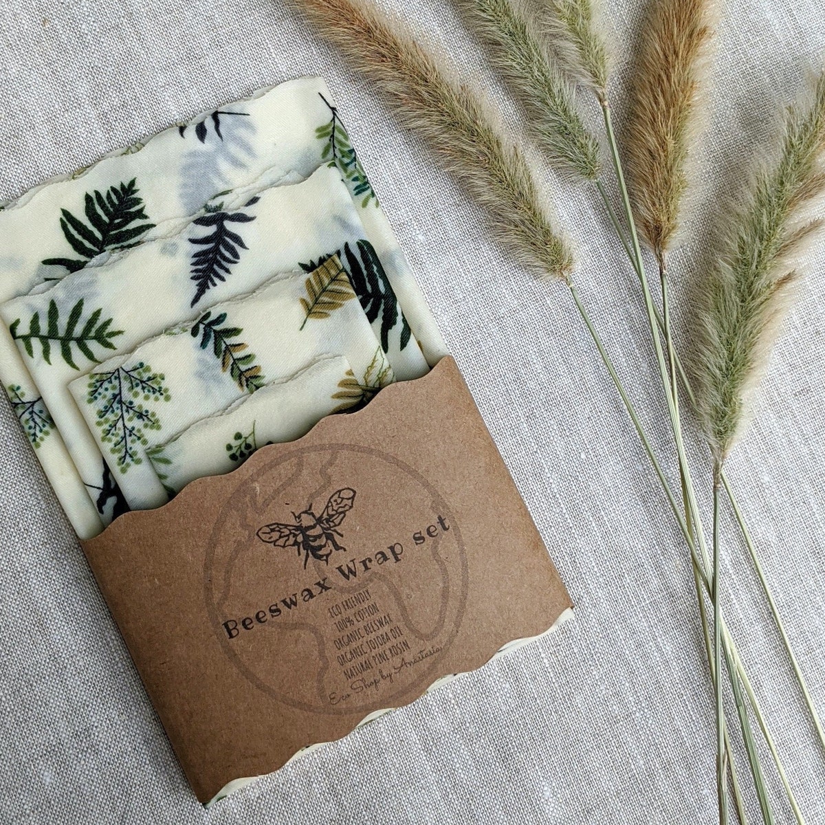 Beeswax Food Wrap Set, Zero Waste, Bowl Cover, 100% Cotton Waxed Food Wrap, Set of 4, Eco Friendly Goods, Perfect Eco Gift - Etsy