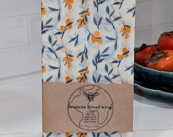 XXL Beeswax Bread Wrap | Cheese Wrap | 100% cotton | organic wax | USA handmade | eco friendly | plastic free gift for baker | 20x18, 12x12