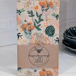 Wrap de pão de cera de abelha XXL | Wrap de queijo | 100% algodão | cera orgânica | Feito à mão nos EUA | ecológico | presente sem plástico para padeiro | 20x18, 12x12