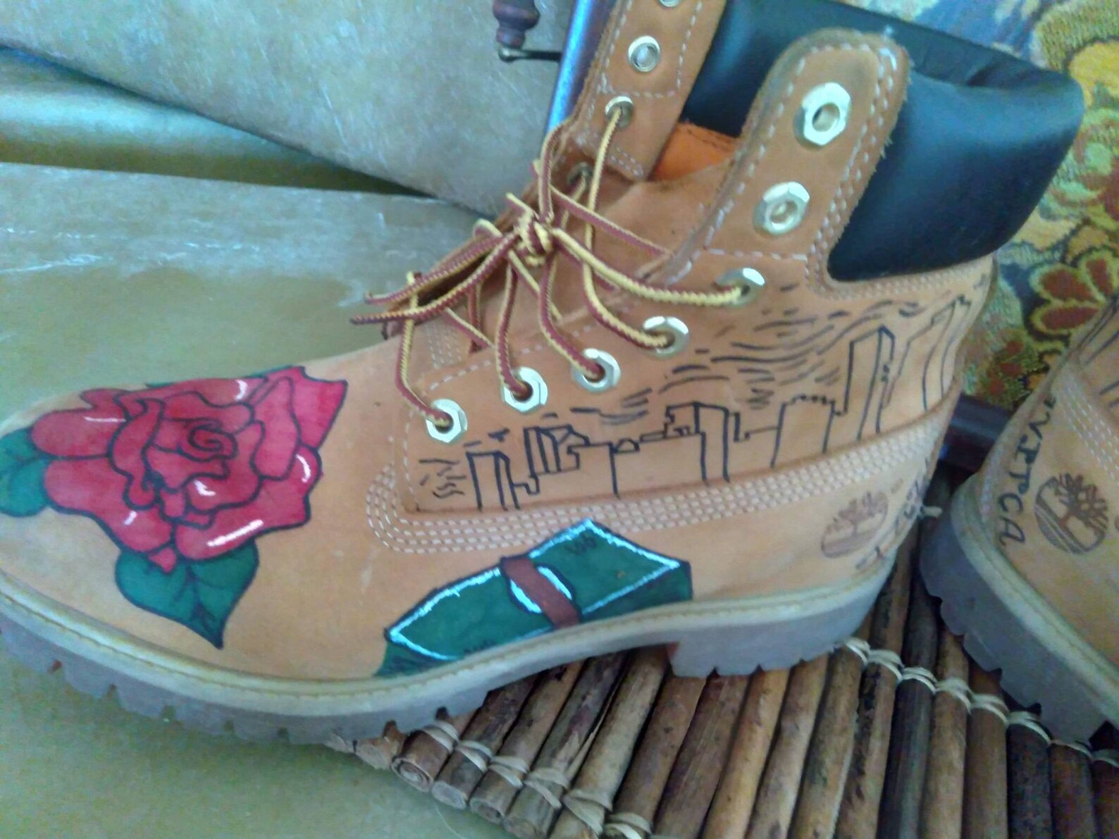 custom painted timberland boots
