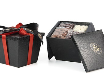 Rococo Black Gourmet Gift Boxes - The Perfect Gourmet Food Gift For Any Snack Lover On Your Gift Giving List! Choose From 3 Yummy Options!