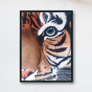 ORIGINAL Tiger Eye Watercolor, Fine Art, Home Decor, Wall Decor