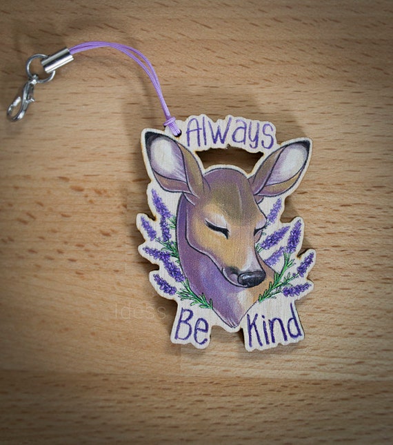 Always Be Kind Wood Charm