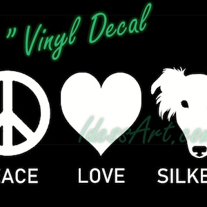 Peace Love Silkens Vinyl Decal