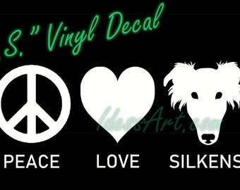 Peace Love Silkens Vinyl Decal