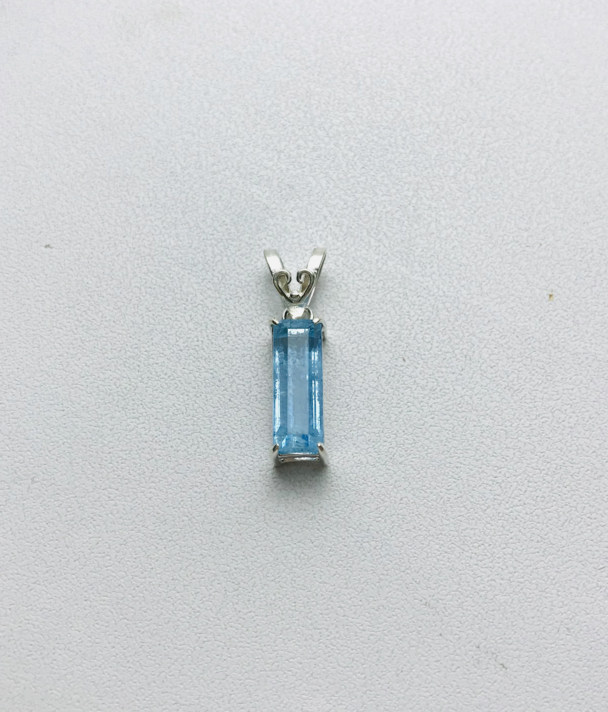 Facet Aquamarine Pendant Necklace for Her Natural Aquamarine - Etsy
