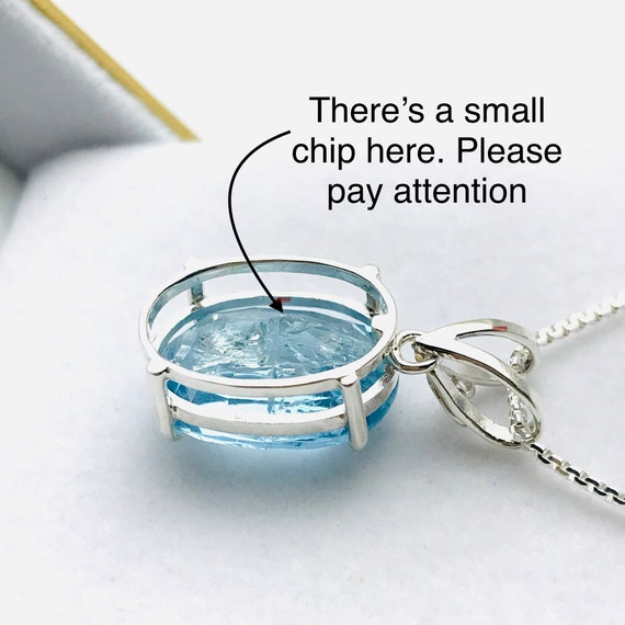 Facet Aquamarine Pendant Necklace for Her Natural Aquamarine - Etsy